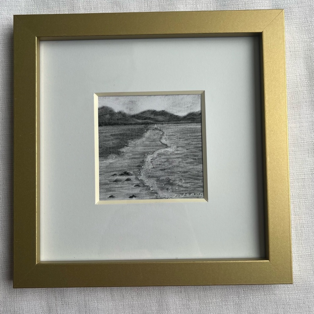 “Sea study no. 3” Gold Framed Landscape Art